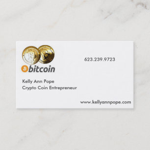Carte De Visite Crypto entrepreneur de pièce de monnaie