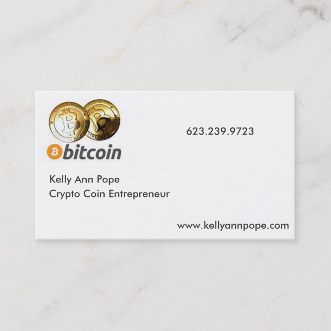 Carte De Visite Crypto entrepreneur de pièce de monnaie (Devant)