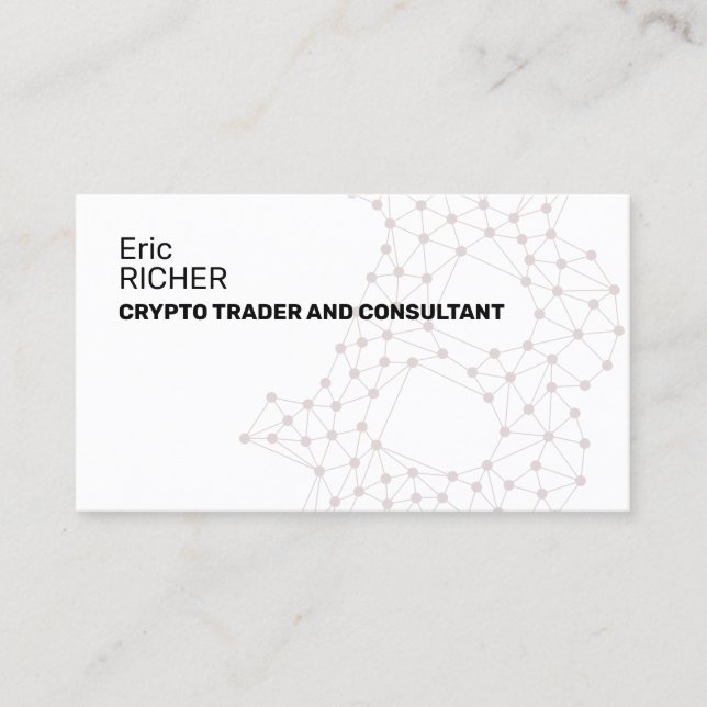 Carte De Visite Crypto professionnel blanc (Devant)