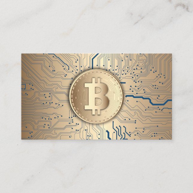 Carte De Visite Cryptomonnaie Bitcoin (Devant)