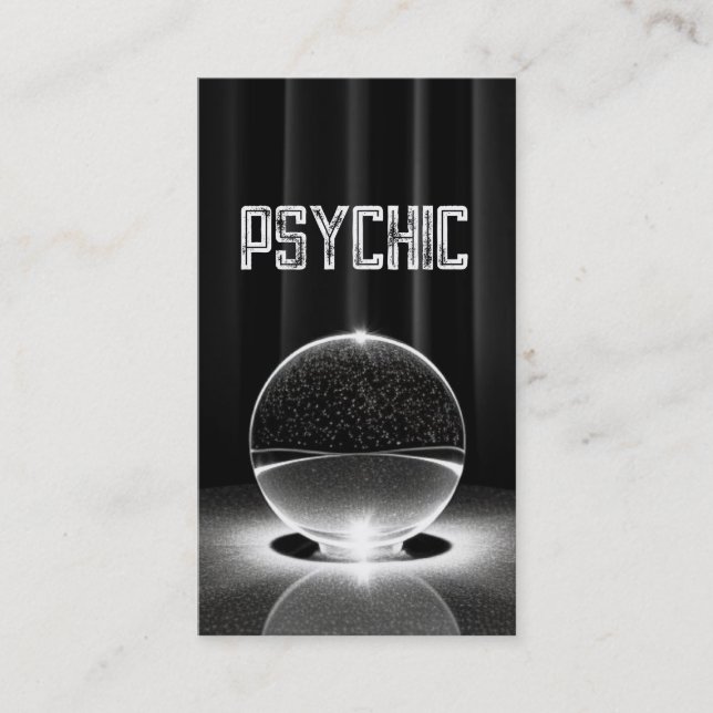 Carte De Visite Crystal Ball Psychic Dark (Devant)