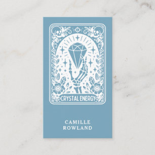 Carte De Visite Crystal Energy Healer bleu