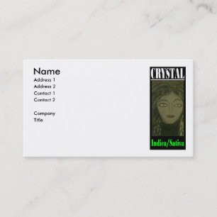 CARTE DE VISITE CRYSTAL INDICA SATIVA