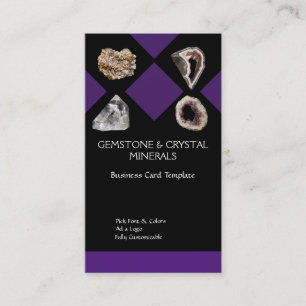 Carte De Visite Crystals de géodes, d'apméthystes et de quartz
