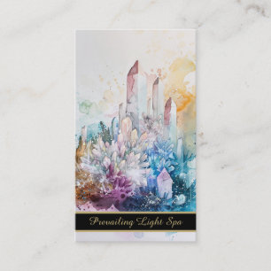 Carte De Visite *~* Crystals Gold Rainbow QR Drip AP90 Artsy