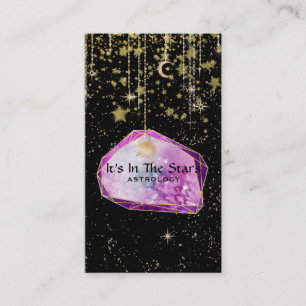 Carte De Visite *~* Crystals Moon Gold Stars Cosmos Astrologie