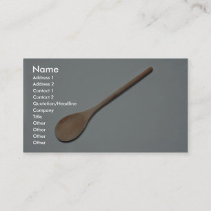 Carte De Visite Cuillère en bois pour le travail de cuisine