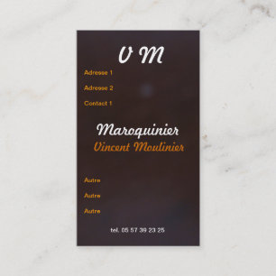 Carte de visite cuir