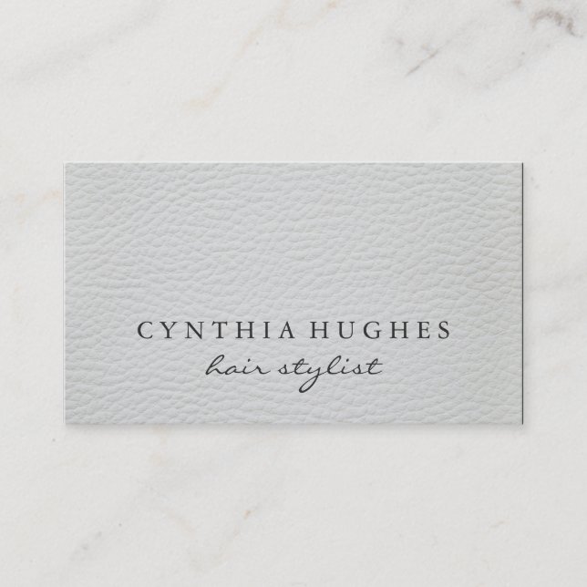Carte De Visite Cuir blanc simple (Devant)