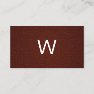 Carte De Visite Cuir Brown foncé