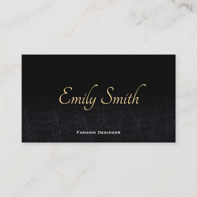Carte De Visite Cuir | Concepteur de mode | Fashionista (Devant)