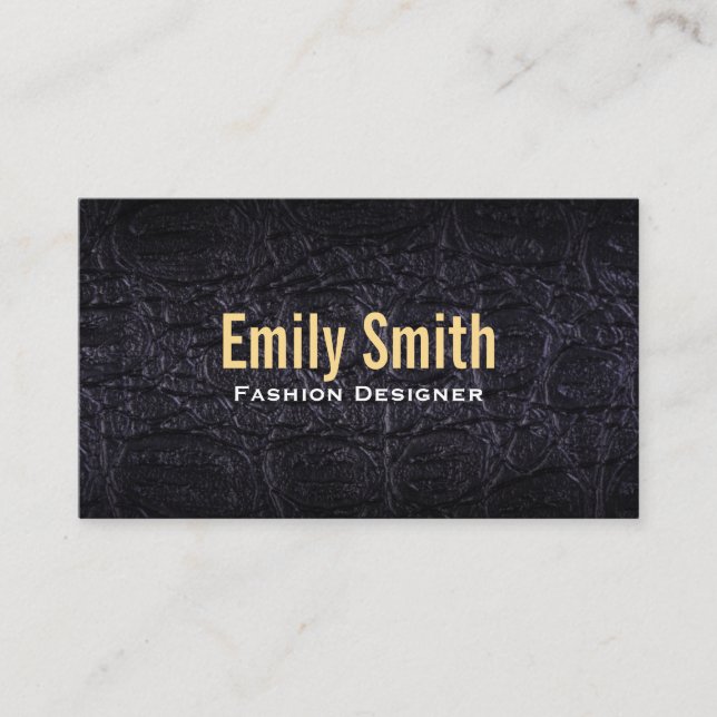 Carte De Visite Cuir Faux (crocodile) (Devant)