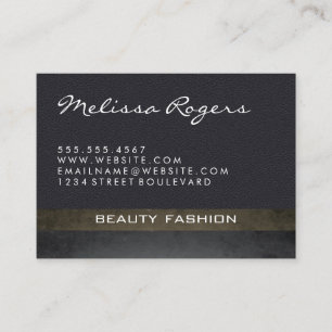 Carte De Visite Cuir Faux moderne avec texture chic