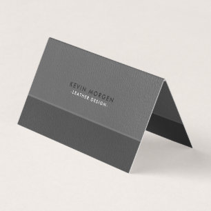 Carte De Visite Cuir gris Faux