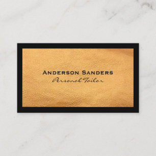 Carte De Visite Cuir noir chic Faux