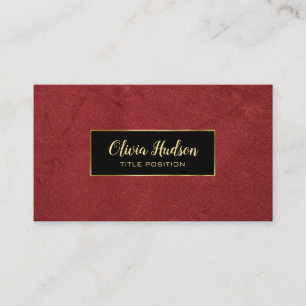 Carte De Visite Cuir rouge faux