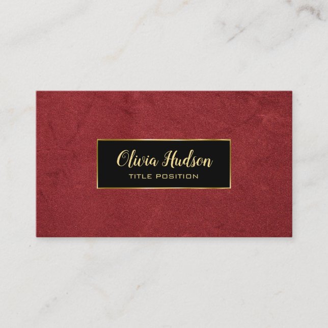 Carte De Visite Cuir rouge faux (Devant)
