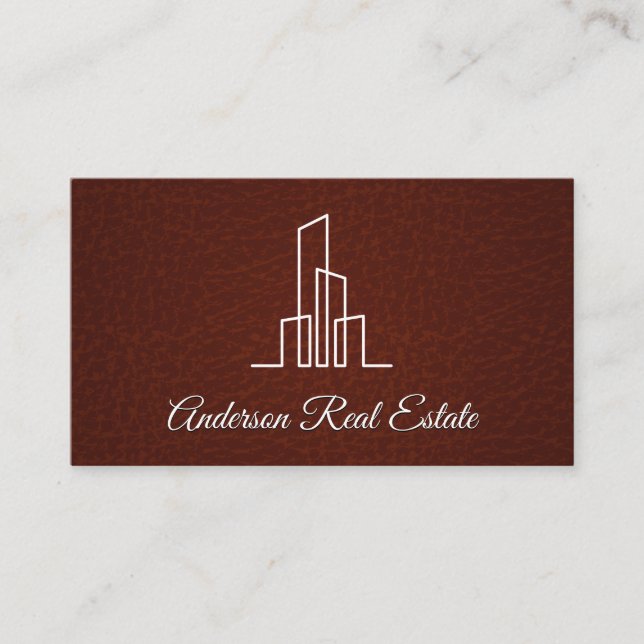 Carte De Visite Cuir rouge | Réalisateur | Métropole (Devant)