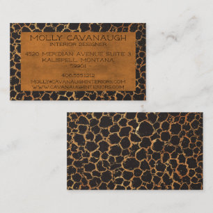 Carte De Visite Cuir rustique