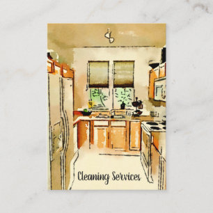 Carte de visite Cuisine Aquarelle