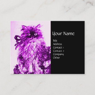 Carte De Visite CUISINE AVEC ROSES, Violet violet et noir blanc