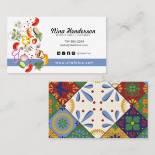 Carte De Visite Cuisine de chef privé hachée Cuisine de restaura