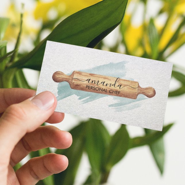 Carte De Visite Cuisine de pâtisserie de chef personnel Rolling Pi (Créateur téléchargé)