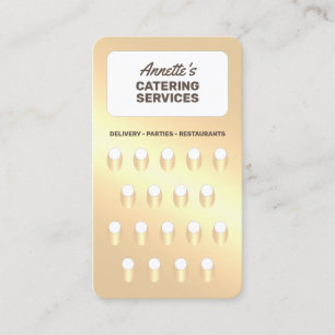 Carte De Visite Cuisine en faux-filet doré