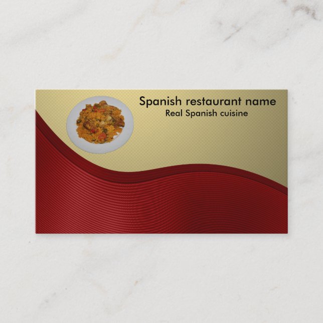 Carte De Visite Cuisine espagnole (Devant)