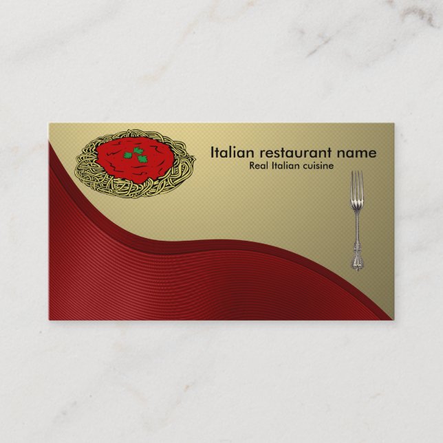 Carte De Visite Cuisine italienne (Devant)
