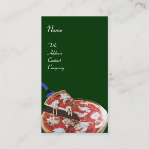 Carte De Visite CUISINE ITALIENNE FÊTE DE PIZZA, RESTAURANT rouge