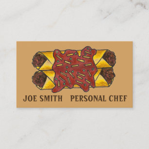 Carte De Visite Cuisine mexicaine Enchiladas Chef personnel Cuisin