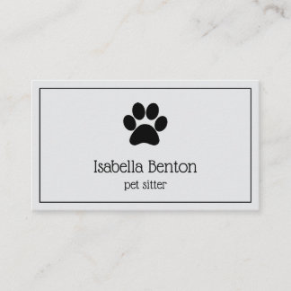 Carte De Visite Cuisine minimaliste Animaux de compagnie Sitter Ch