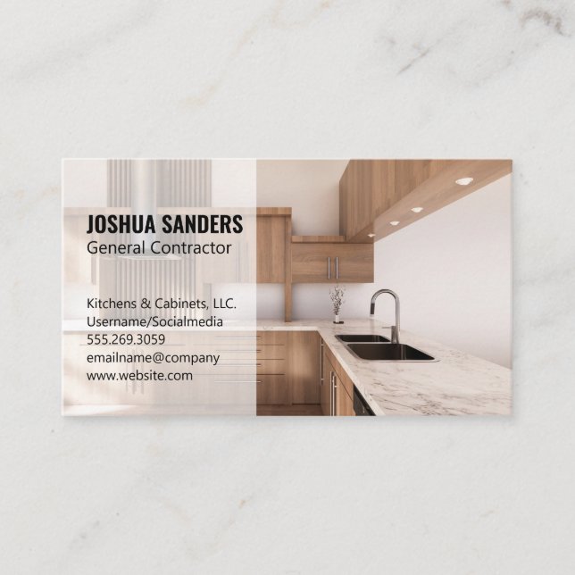 Carte De Visite Cuisine moderne | Cabinétique | Intérieur (Devant)