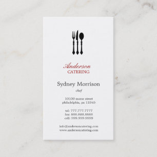 Carte De Visite Cuisine moderne Chef/Restauration/Restaurant