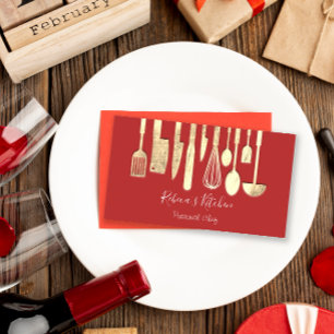 Carte De Visite Cuisine Personnel Chef Restaurant Restauration Gol