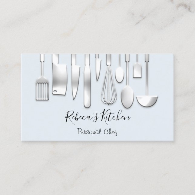 Carte De Visite Cuisine Personnel Chef Restaurant Restauration Mod (Devant)