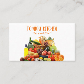 Carte De Visite Cuisine professionnelle Chef Cuisine Légumes
