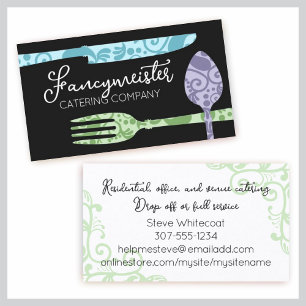 Carte De Visite Cuisine soignée chef cuisinier traiteur visites cu