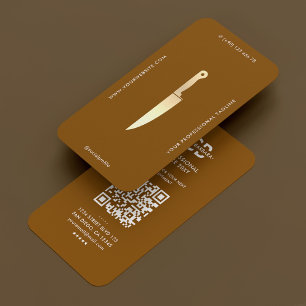Carte De Visite Cuisinier Boucher Cuisinier Cuisinier Gold Chef Br