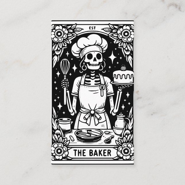 Carte De Visite Cuisinier de dessert Chef pâtissier Baker (Devant)