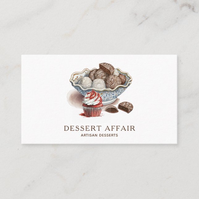 Carte De Visite Cuisinier Dessert Chef Sweets Maker (Devant)