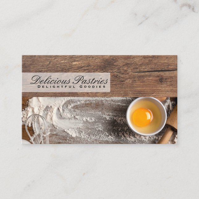 Carte De Visite Cuisson avec ingrédients | Culinaire (Devant)