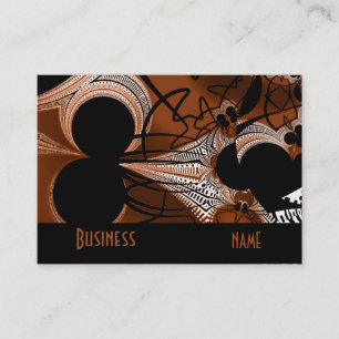 Carte de visite Cuivre Abstrait Noir Brown 2