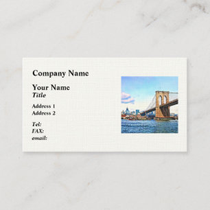 Carte De Visite Culée new-yorkaise du pont de Brooklyn