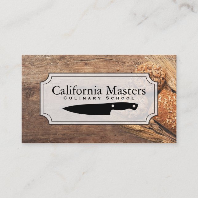 Carte De Visite Culinaire | Chef exécutif | Bois (Devant)