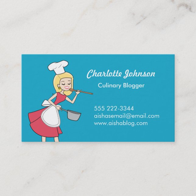 Carte de visite culinaire de critique de (Devant)