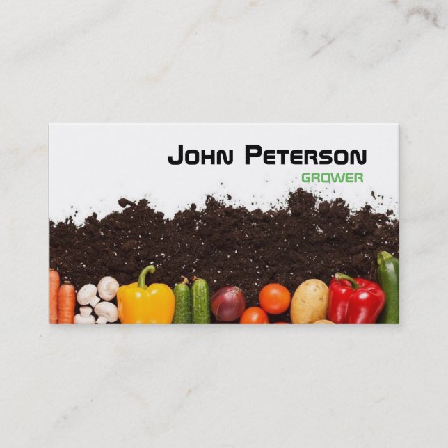Carte De Visite Cultivateur d'agriculteur cultivant le village (Devant)