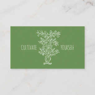 Carte De Visite Cultiver Vous-Même Branche Enmêlée Vert Forêt