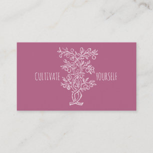 Carte De Visite Cultivez-vous Rose de Ronce Mauve de Garance